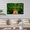 Sláinte! Cheers To A Happy St. Patrick's Day Sign by Tailored Canvases