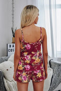 Sleeveless Floral Set - Wine by Boutique 23