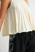 Sleeveless Knit Top With Flared Hem by Boutique 23