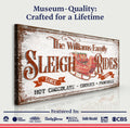 Sleigh Rides Christmas Sign V by Tailored Canvases