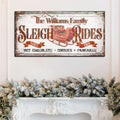 Sleigh Rides Christmas Sign V by Tailored Canvases