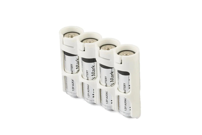 Slim Line AA 4 Pack (WHITE) by Storacell