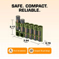 Slim Line AA 6 Pack (Military Green) by Storacell