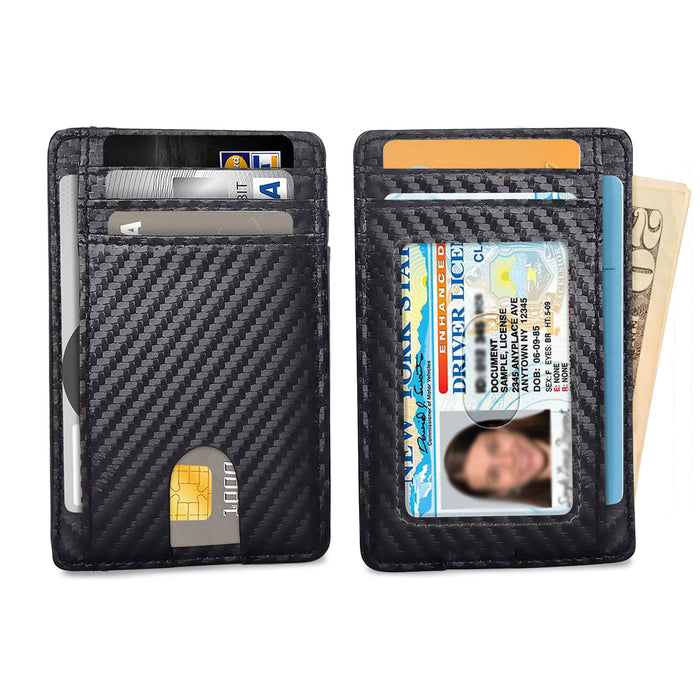 Slim Minimalist Front Pocket RFID Blocking Leather Wallets for Men Women by DailySale