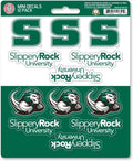 Slippery Rock University The Rock 12-Piece Mini Decal Sticker Set, 5x6 Inch Sheet, Gift for football fans for any hard surfaces around home, automotive, personal items by Fielders Choice
