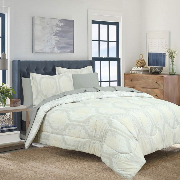 Sloane Street Hexagon Strié Stripe Reversible Bed in a Bag by DailySale