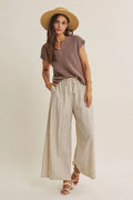 Slub Sweater Top In A Relaxed Fit: Mocha Mousse by Boutique 23