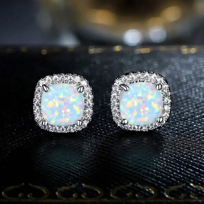 Small Exquisite Square Zirconia Earrings by DailySale