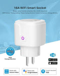 Smart Plug WiFi Socket Power Monitor Timing Function Tuya SmartLife APP Control Works With Alexa Google Assistant by DailySale