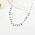 Smoky Quartz Layered Necklace by Fine Color Jewels