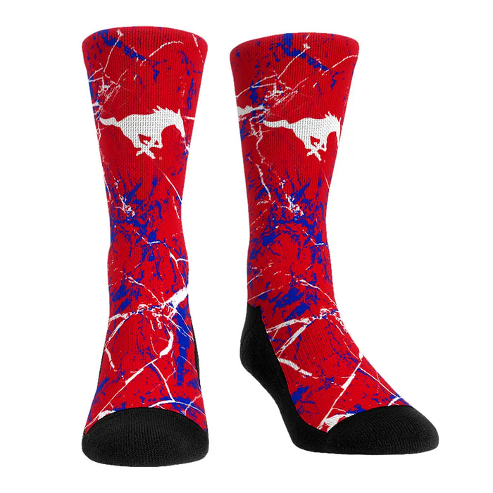 SMU Mustangs - Cracked Marble by Rock 'Em Socks