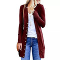 Snap Button Long Cardigan by DailySale