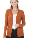 Snap Cardigan Full Sleeve - Almond