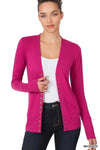 Snap Cardigan Full Sleeve - Magenta