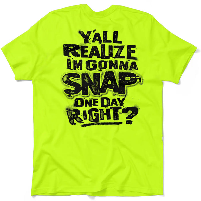 Snap - Safety Yellow T-Shirt by Armed American Supply