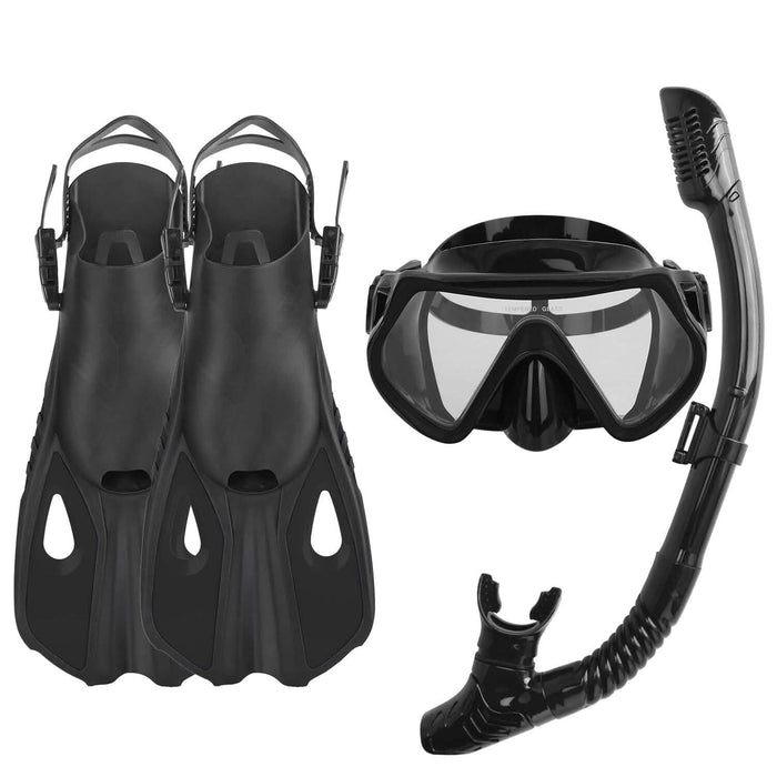 Snorkling Gear Mask Fin Set with Adjustable Swim Fins by DailySale