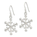 Snowflake Dangle Silver Earrings by Fine Color Jewels