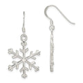 Snowflake Dangle Silver Earrings by Fine Color Jewels