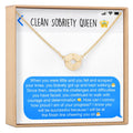 Sobriety Celebration Compass Pendant Necklace by Dear Ava