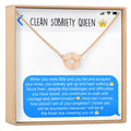 Sobriety Celebration Compass Pendant Necklace by Dear Ava