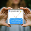 Sobriety Celebration Double Intersecting Arrows Necklace by Dear Ava