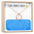 Sobriety Celebration Linked Circles Necklace by Dear Ava