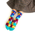 Sock Candy '90s Colorblock Chess Crew Sock by Swell-O-Phonic