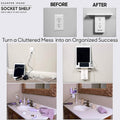 Socket Shelf 8 Port Surge Protector Wall Outlet, 6 Electrical Outlet Extenders, 2 USB Charging Ports by DailySale