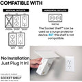 Socket Shelf 8 Port Surge Protector Wall Outlet, 6 Electrical Outlet Extenders, 2 USB Charging Ports by DailySale