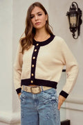 Soft Button Down Sweater Cardigan by Boutique 23