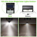 Solar 100 LEDs PIR Motion Sensor Wall Light by DailySale