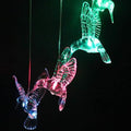 Solar Color Changing LED Hummingbird Wind Chimes by DailySale