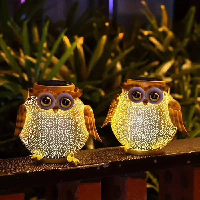 Solar Garden Hanging Light Owl Pattern by DailySale