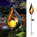 Solar LED Simulate Flame Light Lawn Lantern Lamp Waterproof Outdoor Lights by DailySale