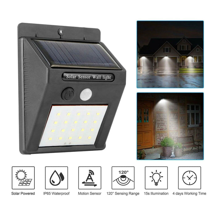 Solar Light 20 LEDs Outdoor PIR by DailySale