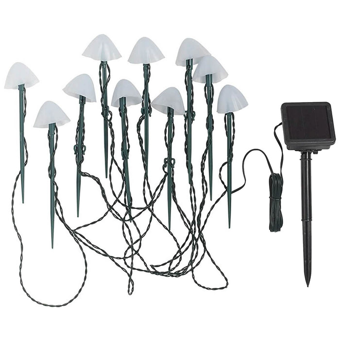 Solar Mushroom Lights Outdoor Decoration 10 LED Light Stake by DailySale