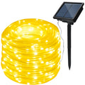 Solar Panel Powered 75.5 Ft. Warm White Rope String Fairy Lights by DailySale