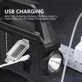 Solar Portable Flashlight & Handheld Searchlight with Side Lights by DailySale