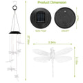 Solar Powered Dragonfly Lights Wind Chimes by DailySale