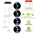 Solar Powered Dragonfly Lights Wind Chimes by DailySale