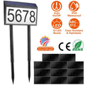 Solar Powered House Numbers LED Address Plaque Sign by DailySale