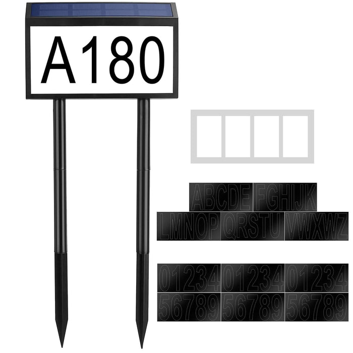 Solar Powered House Numbers LED Address Plaque Sign by DailySale