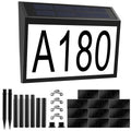 Solar Powered House Numbers LED Address Plaque Sign by DailySale