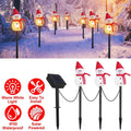 Solar Powered Lamp 3 Snowmen Garden Stake Light by DailySale