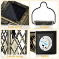 Solar Powered Led Outdoor Lantern Waterproof Candle Hanging Light by DailySale