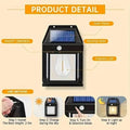 Solar-Powered Motion-Sensor Outdoor Wall Light by DailySale