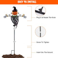 Solar Powered Scarecrow Shape Stake Light Halloween Decoration by DailySale