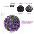 Solar Powered Topiary Ball Artificial Rose 20 LED Lights by DailySale