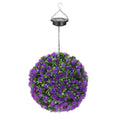 Solar Powered Topiary Ball Artificial Rose 20 LED Lights by DailySale