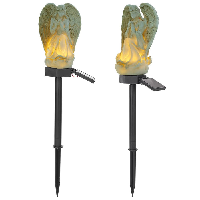Solar Praying Angle Statue Garden Light by DailySale